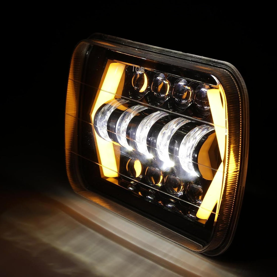 Rectangular LED Headlights with DRL, High and Low Beam, Compatible with same product photo (1)