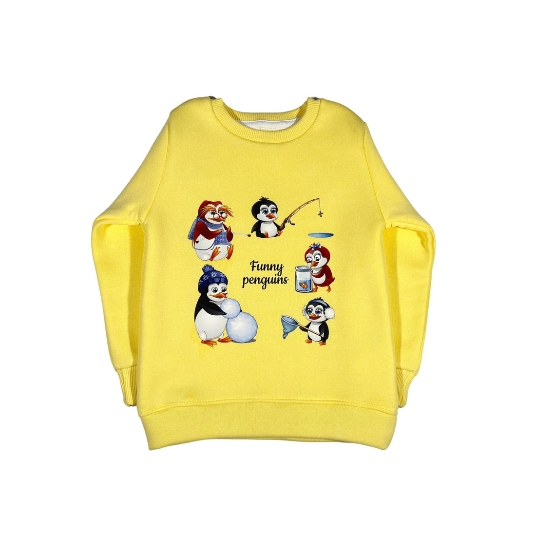 Yellow Penguins Melton Sweatshirt