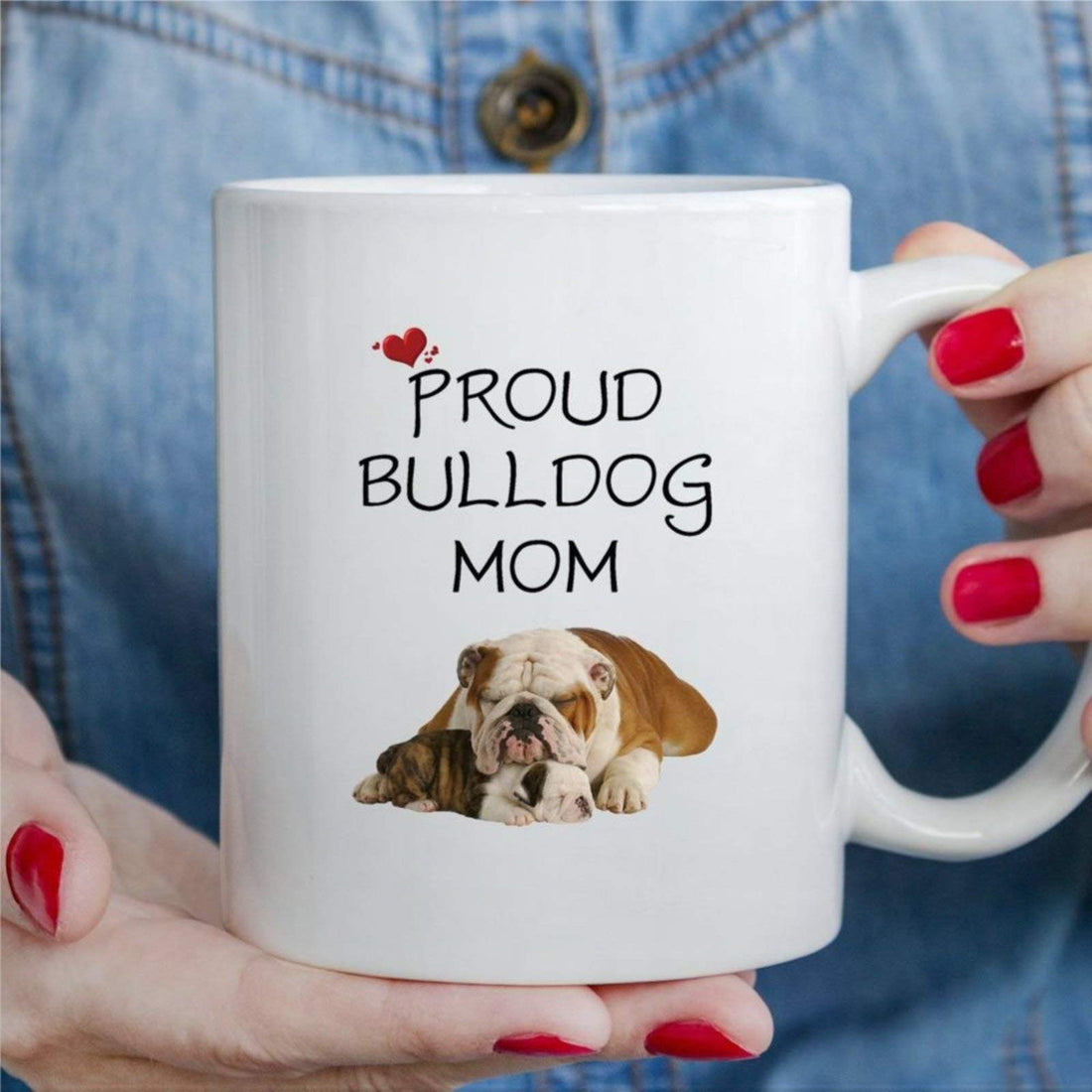 NA bulldog coffee cup ceramic tea cup proud bulldog mom gift for wife girlfriend christmas birthday bulldog lover owner dog mug