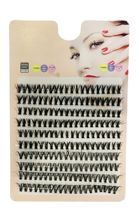 LAHES 240PCS - Extensions Individual Lash Volume 6D mink - FREE EYELASHES - Natural Eyelashes (30D0.07-9-12MIX)
