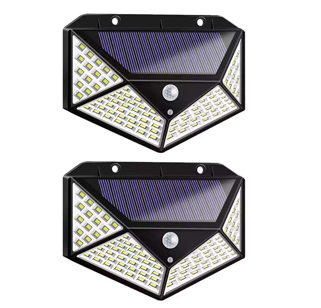 2 PCS 100 LED Solar Light PIR Motion Sensor Outdoor Solar Lamp IP65 Waterproof Wall Light Solar Sunlight