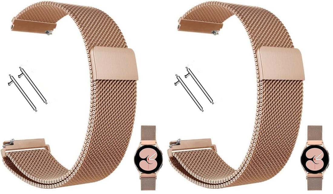 Magnetic Bands Compatible with Samsung Galaxy Watch 4 Band 40mm 44mm, Galaxy Watch 4 Classic Band 42mm 46mm, 20mm Quick Release Stainless Steel Replacement Sport Strap for Galaxy Watch 4 Women Men