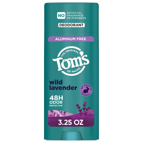 Tom’s of Maine Wild Lavender Natural Deodorant for Women and Men, Aluminum Free, 3.25 oz