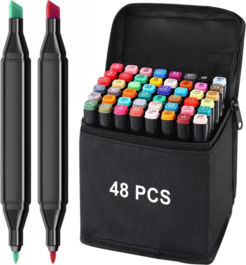 VENIQE marker pen, water pen, outline marker pens, sketch set, drawing materials, acrylic pen, color full pen, markers 48 set, paint pens, touch cool markers, magic pencil for kids, markers drawing698