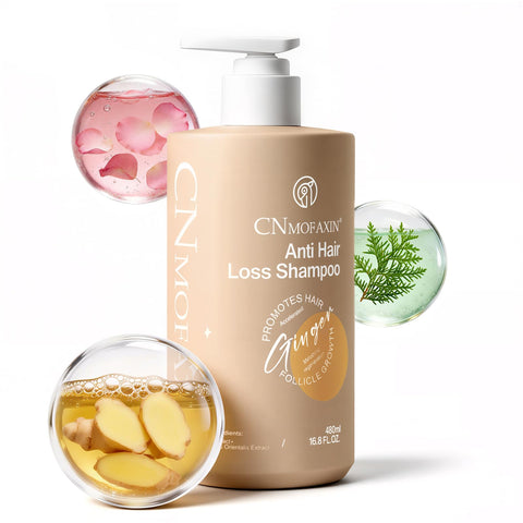 Anti Hair Loss Shampoo, Nourishing Hair Growth Ginger Shampoo for Men & Women - Volumizing Hair Regrowth Treatment infused with Herbal Essences Rose & Castor Oil 16.8 fl. oz
