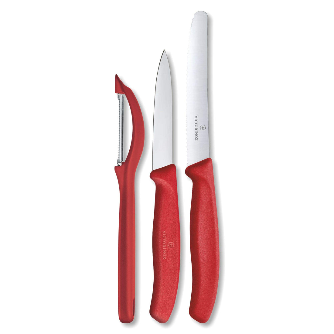 Victorinox 6.7111 V6.7111.31 Paring Knife Set with Peeler, Red