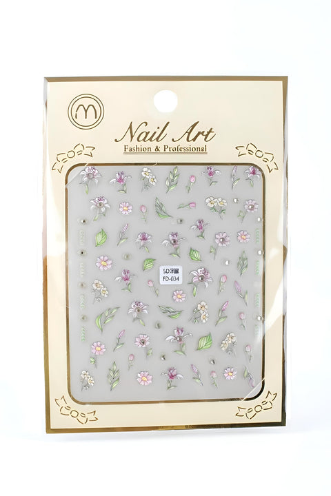 Adhesive Decals - Pretty Nail Art Stickers for Women and Girls with Distinctive Designs and Many Beautiful Shapes for Tips (Model1)