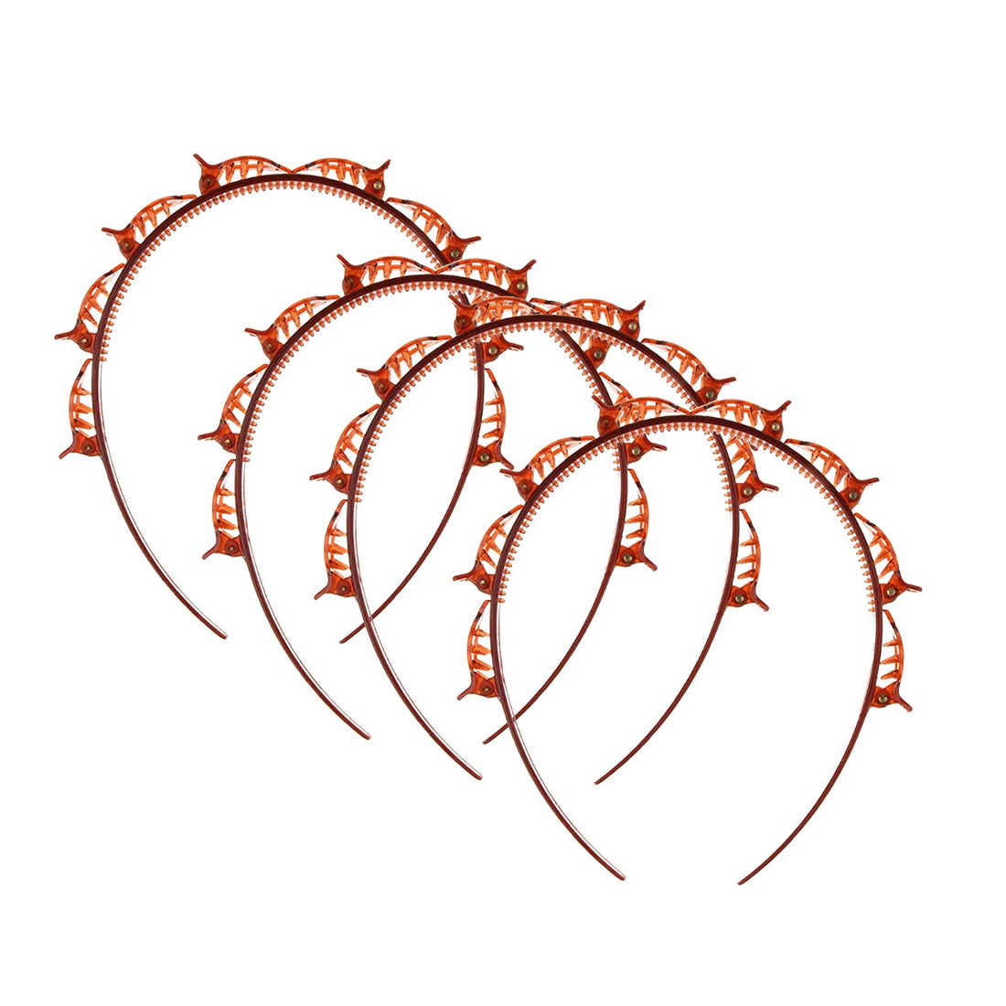 , Band with s, 4PCS Double Bangs style pin With 8 Small s, Double Layer Twist Plait Hoops for Women Girls Braided