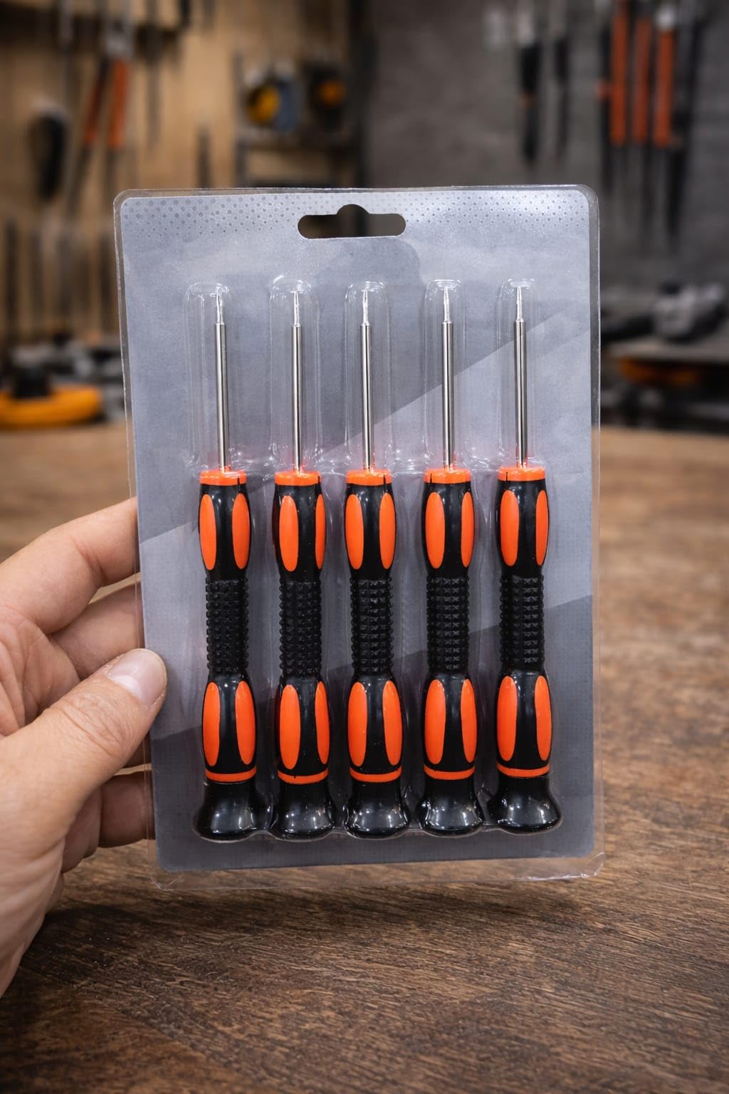 Precision Screwdriver Set 5 Pieces Repair Electronics Mobile Phone Glasses - Non-Slip Handles and High Hardness Steel Bits Multi Shape and Color