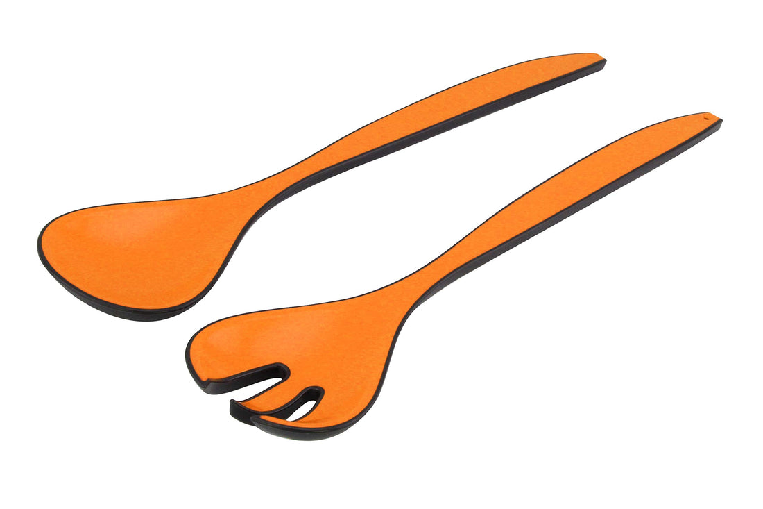 Q-Lux Double Color Spoon 2 Pcs set L-00491 - Orange