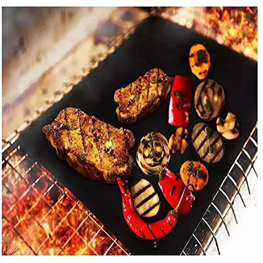 Non Stick BBQ Grill Heat Resistant Reusable Mat