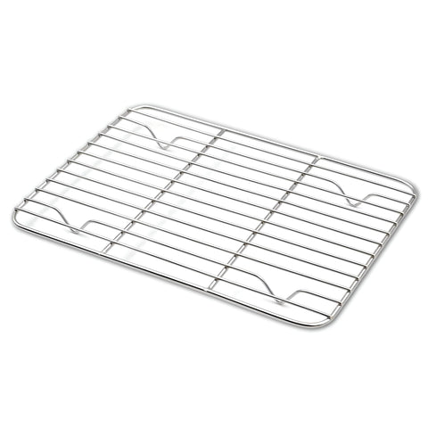 Baking Tray - Small grill wire rack fits toaster oven or pan, durable rust resistant stainless steel with multi use surface for cooling, roasting, drying or grilling food easily (piece-1)