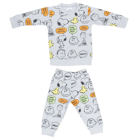 Papillon Boys Pajama Long Sleeves T-shirt&Pants Printed Dog Pajama Set (pack of 1)
