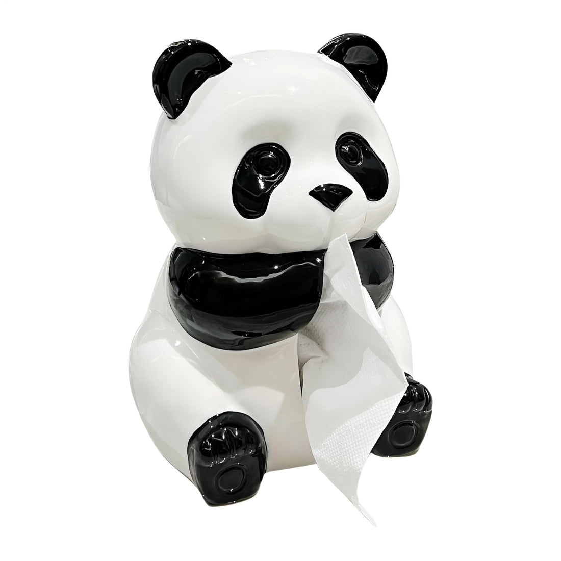 Panda Tissue - Unique dispenser crafted from smooth ceramic, offering a cute animal-inspired design that brightens desks, coffee tables, and counters with every gentle tissue pull