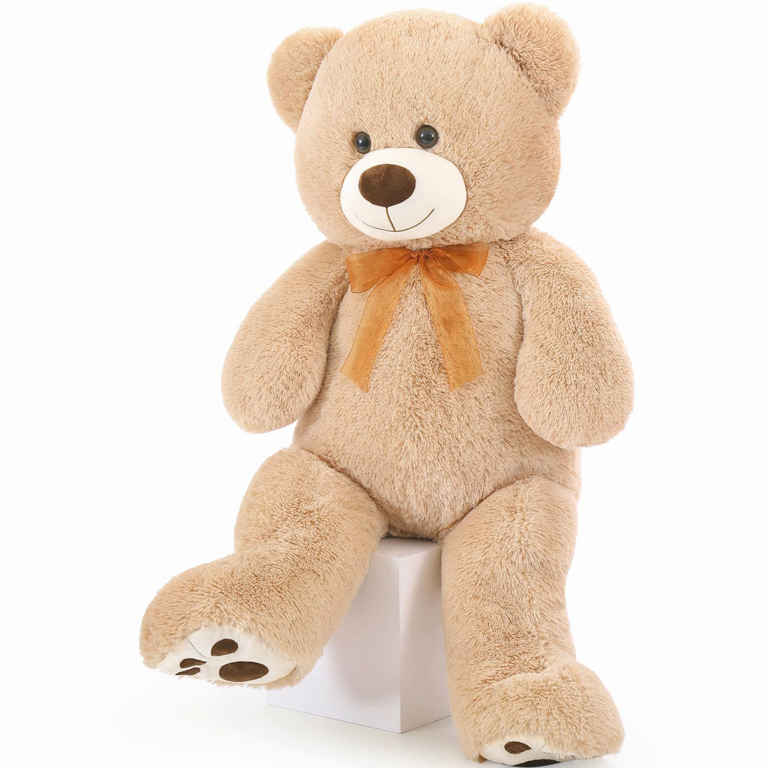 MorisMos Giant Teddy Bear Big Stuffed Animal for Girls 36 inch Brown Teddy Bear Large Plush Bear for Girlfriend, Baby Shower Decorations, Children Birthday Gifts, Bear Theme Party Favors
