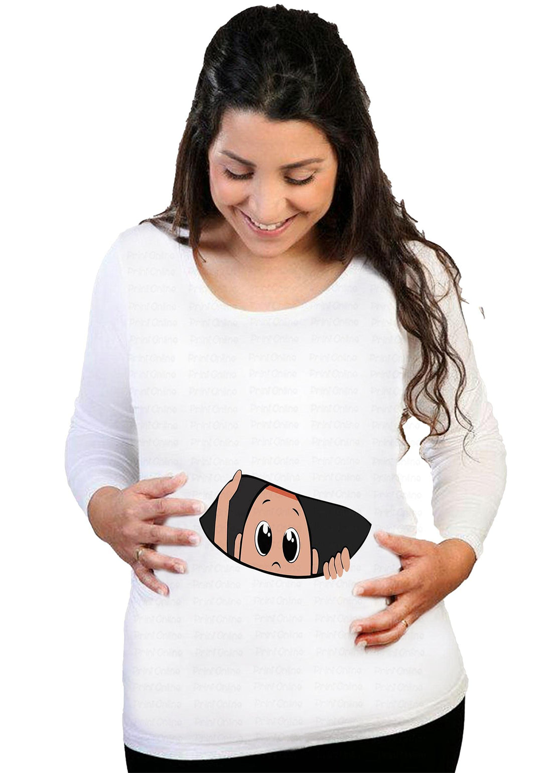 Print Online Maternity Top For Women - 2725514830254
