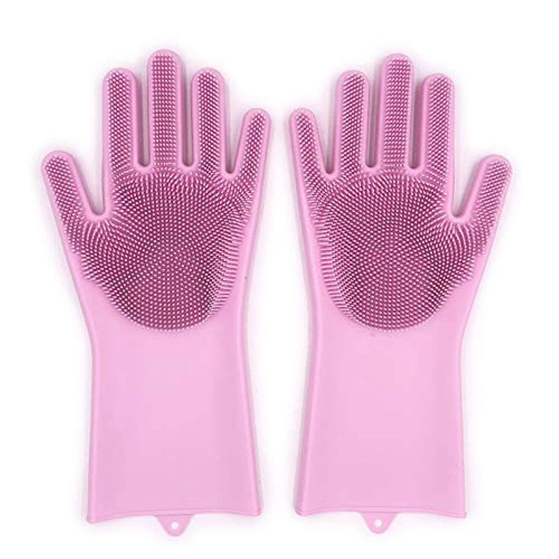 1 Pair Magic Silicone Rubber Dish Washing Gloves Eco-Friendly Scrubber Cleaning For Multipurpose Kitchen Bathroom , 2724799911528