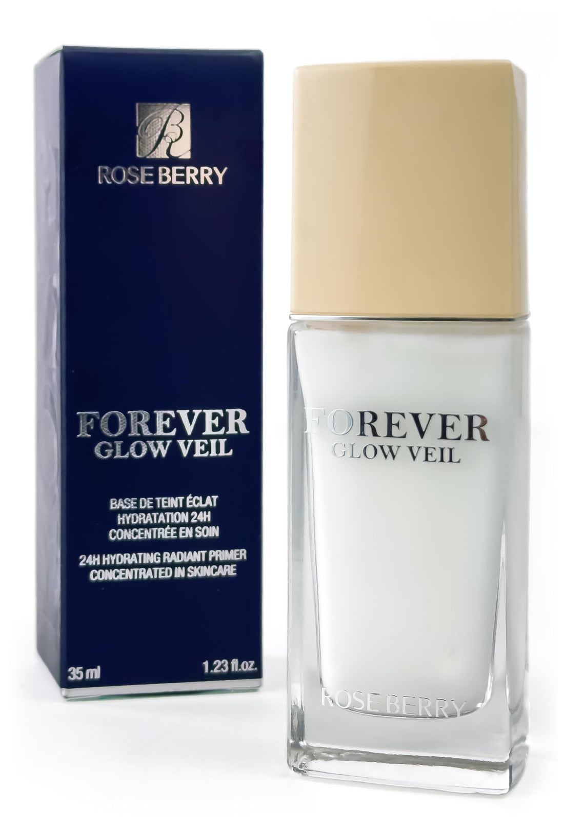 Rose Bery - Hydrating Primer, 24H Hydrating Radiant Primer, Forever Glow Veil, Instantly Primes & Evens Skin Tone, 35 ML, Model - RB-PR1186
