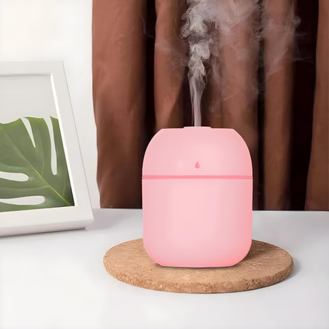 230ml Mini USB Air Freshener Humidifier Aroma Diffuser Essential Oil Diffuser Aroma Essential Oil Diffuser with Assorted Colors LED Light for Car Office Home (06)