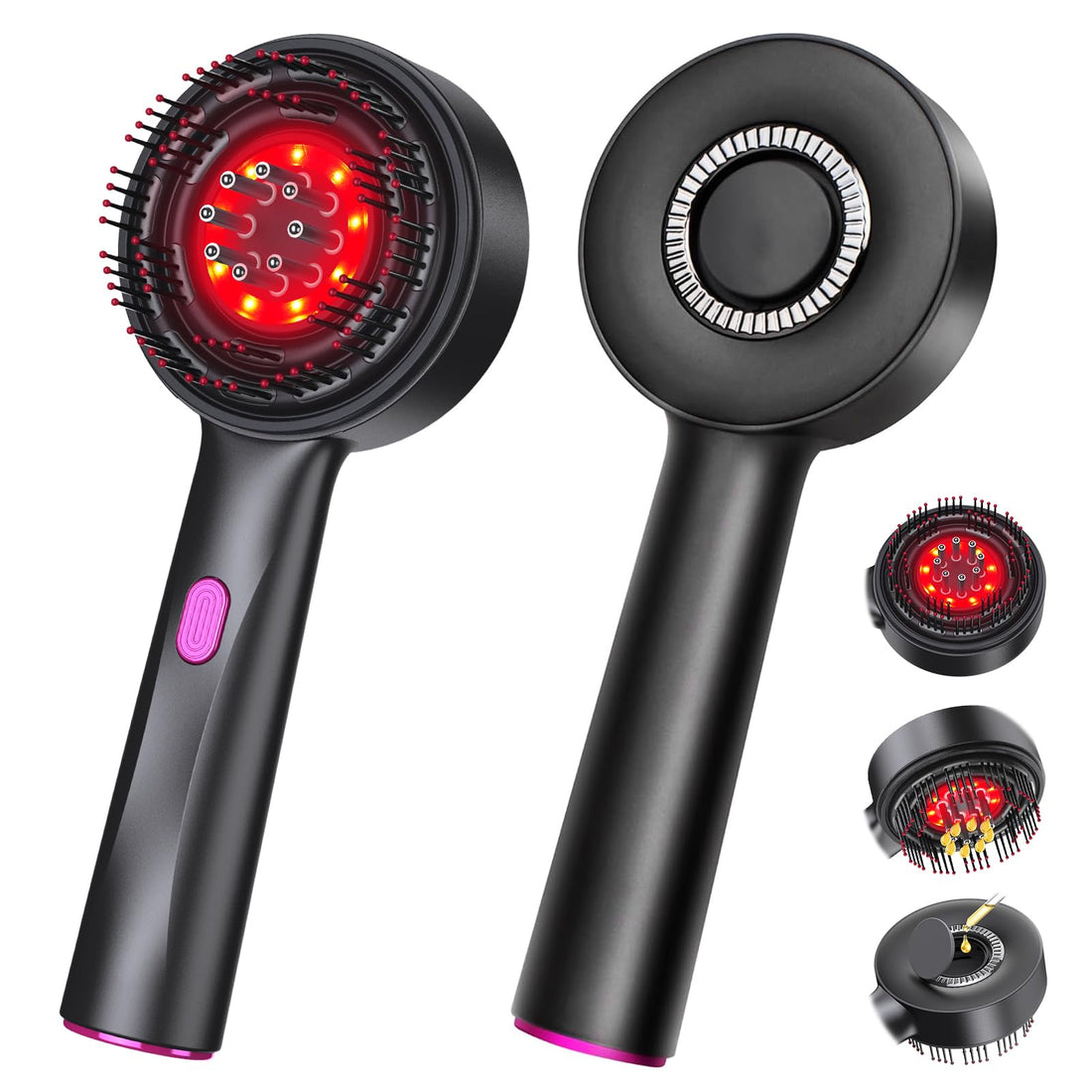 2 in 1 Hair Oil Applicator Electric Hair Brushes, Applicator Scalp Massager,IPX7 Waterproof Oil Dispenser for Hair, Portable Massager for Head