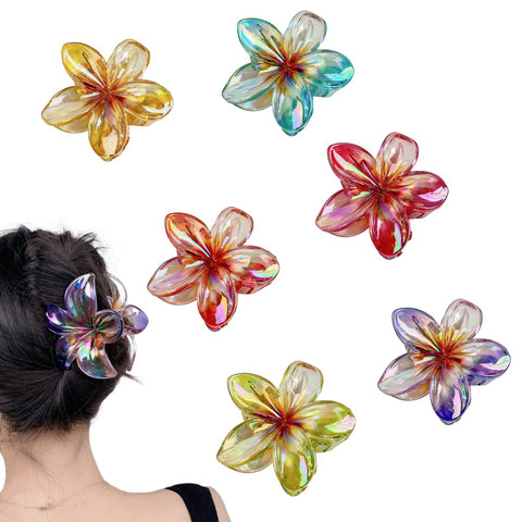6 Pack Flower Hair Clips Hair Claw Clips Matte Hair Claws Medium Hair Clips Cute Hair Accessories for Women Girls