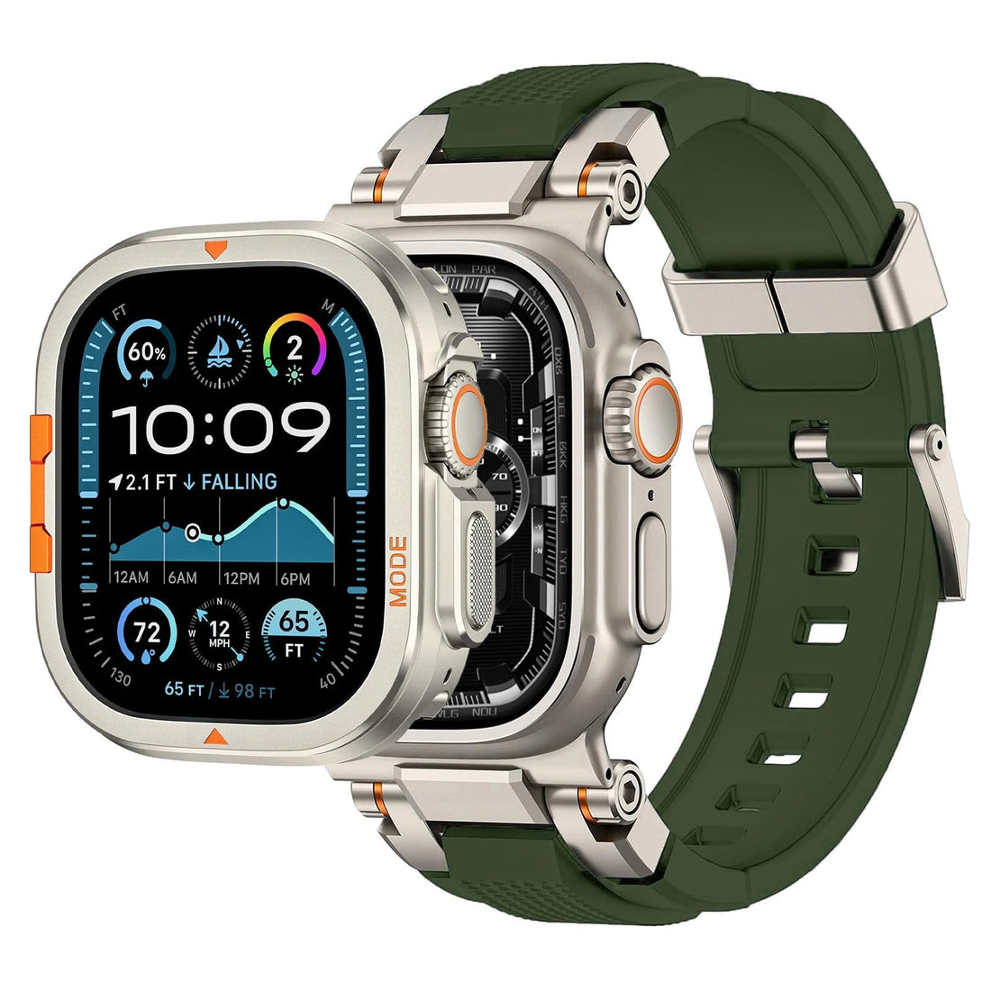 Compatible with Apple Watch Straps Ultra 3/2/1 Series 11 10 9 8 7 6 5 4 SE SE2 SE3, Silicone Sport Durable Band for iWatch Strap 49mm 46mm 45mm 44mm
