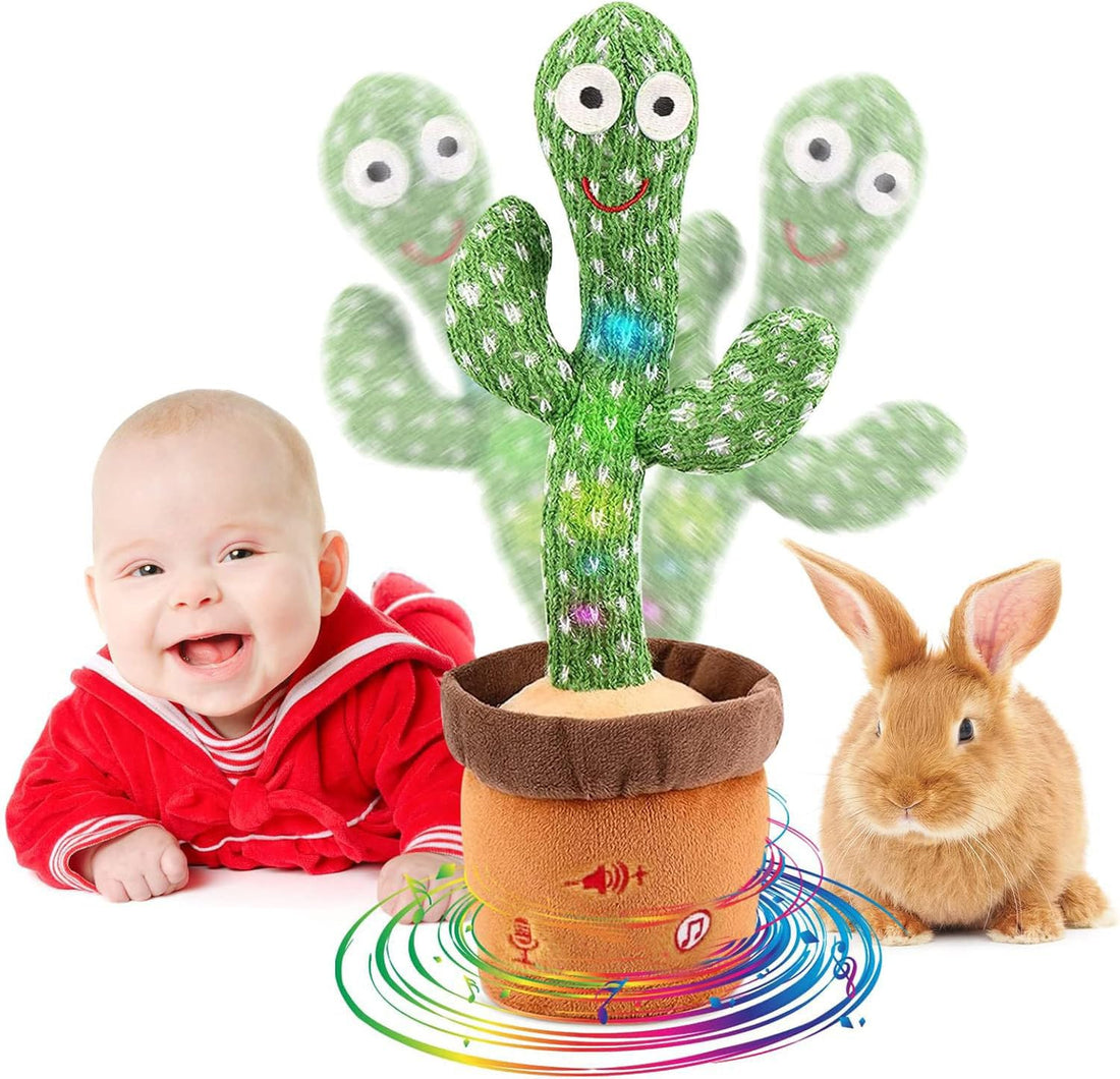 Volume Adjustable Dancing Cactus Talking Cactus Baby Toys Singing Toys, Baby Cactus Repeating What You Say Baby Boy Toys Imitation Toys Glowing Musical Toys Children's Toys
