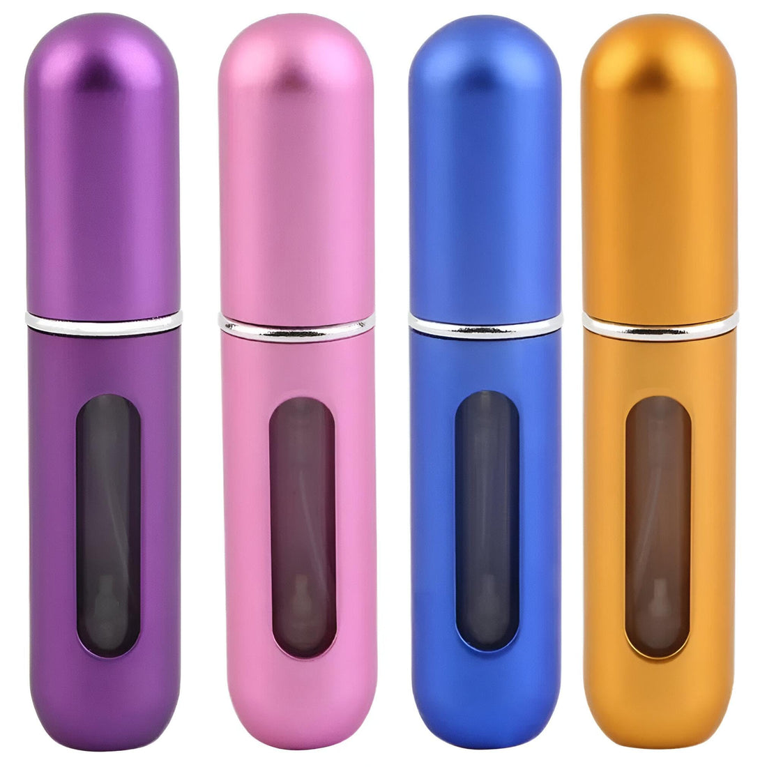 Compact Scent Sprays - 4 Refillable Travel Perfume Set for Effortless Fragrance