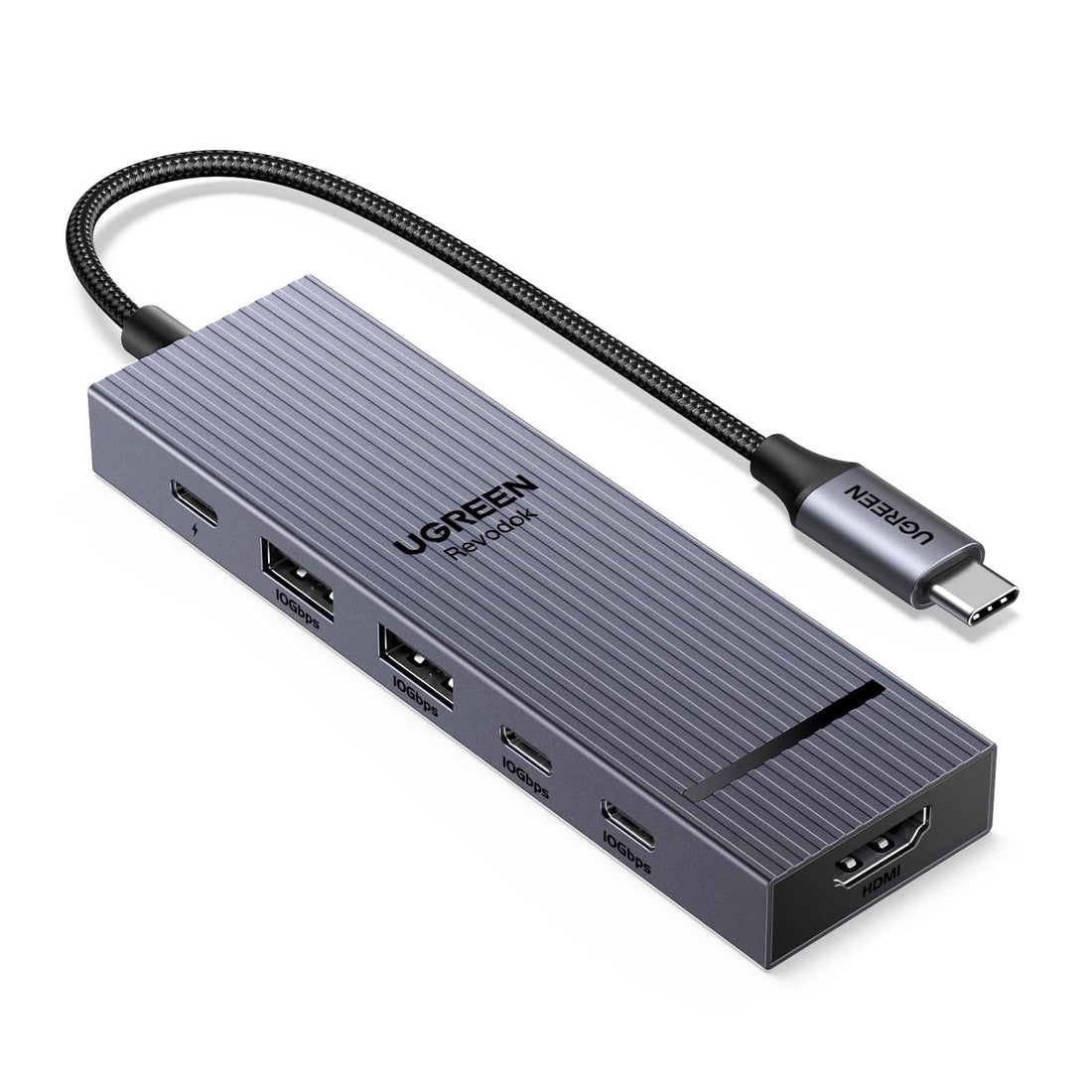 UGREEN Revodok 10Gbps USB C Hub HDMI 4K@60Hz USB A 3.2 & C 3.2 PD 100W Compatible with iPhone 15, iPad Pro/Air, MacBook Pro/Air, Galaxy S24, Steam Deck