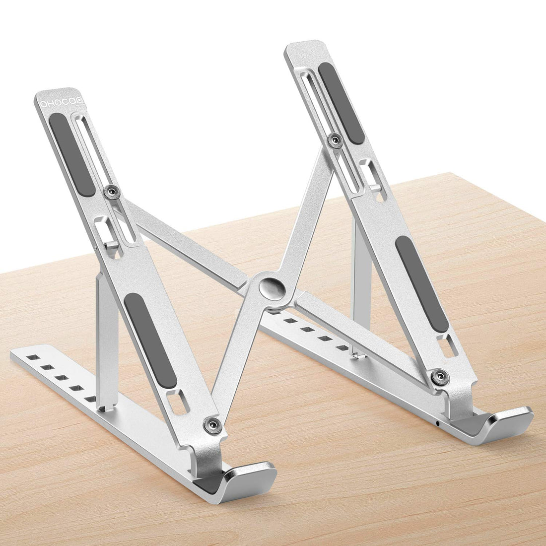 PHOCAR Portable Laptop Stand, Laptop Holder for Desk, Aluminum Adjustable Laptop Stand for iPad, MacBook Pro,Tablets and Laptops, Such as Lenovo ThinkPad, Dell Inspiron XPS