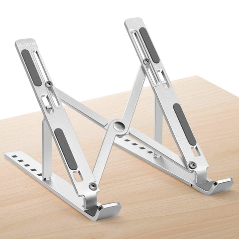 PHOCAR Portable Laptop Stand, Laptop Holder for Desk, Aluminum Adjustable Laptop Stand for iPad, MacBook Pro,Tablets and Laptops, Such as Lenovo ThinkPad, Dell Inspiron XPS