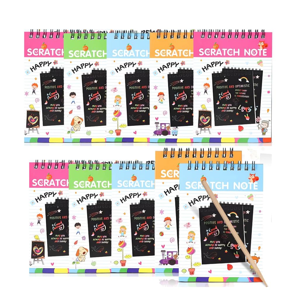 FUNTUNE Scratch Books for Kids Magic Books for Ages 3-10 Years, Birthday Return Gifts for Boys and Girls (PACK of 6 BOOKS)