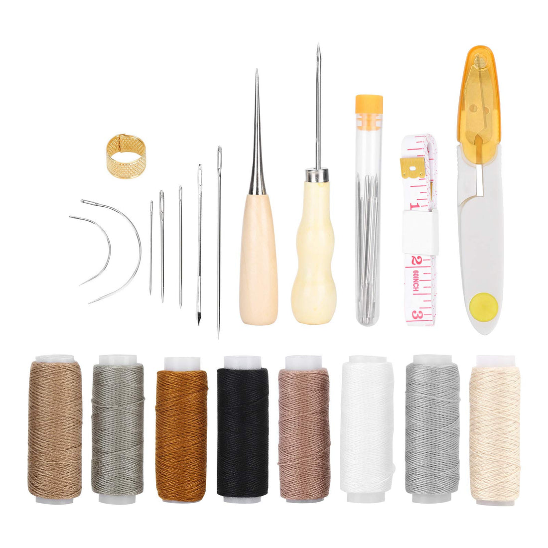TOPINCN Leather Sewing Set Tool Set 29pcs Needle Bag Sets Artificial Leather Stitching Needlework Embroidery Leather Accessories