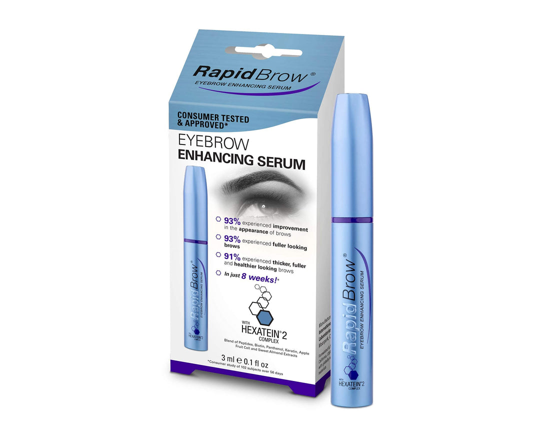 RapidBrow Rapid Brow Eyebrow Enhancing Serum, Beauty Tips Makeup Eyes Eyebrow 0.1 Fl. Oz.（3ml）