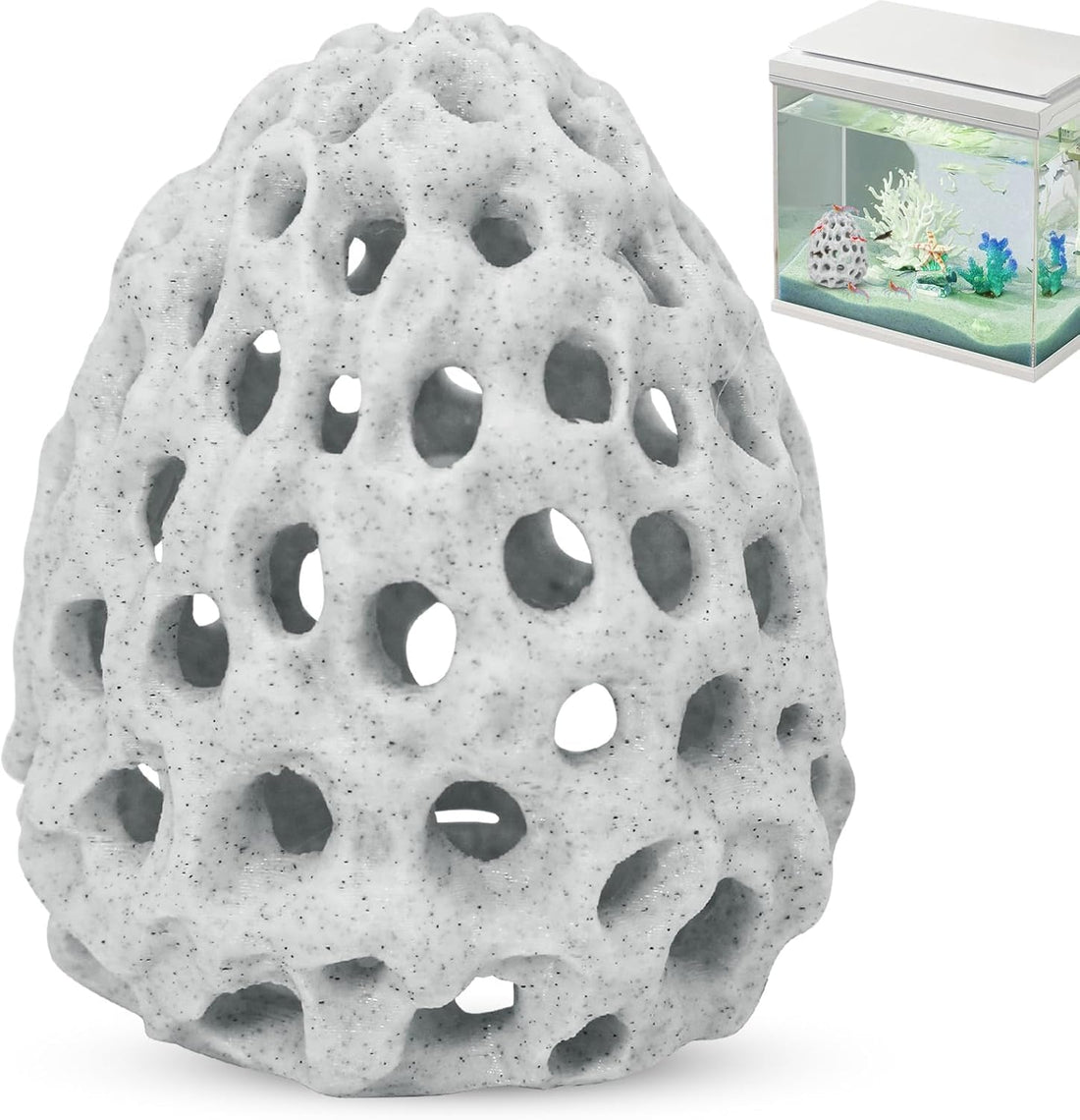 Shrimp Dome Hide Betta Habitat Fish Tank Tunnel with Suction Cup Aquarium Fish Cave