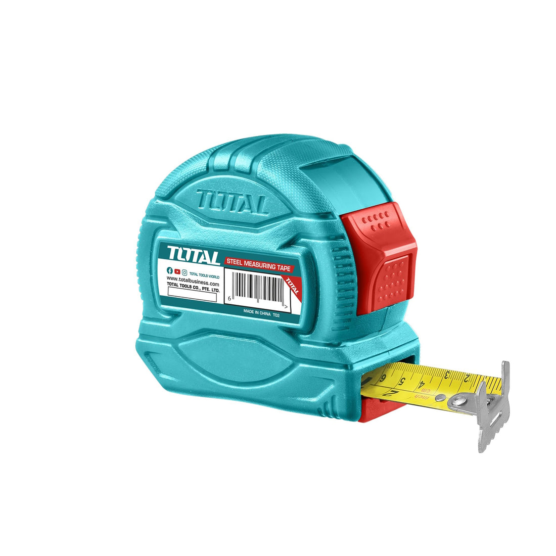 Total TMT34316 Steel Measuring Tape, 3 m x 16 mm Size