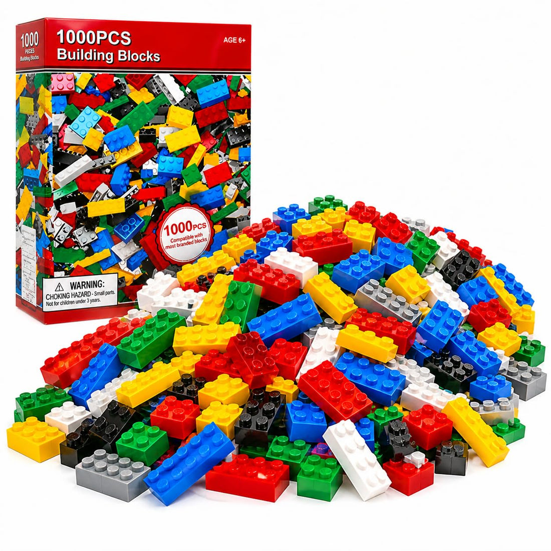 Building Blocks for Kids - 1000 Pieces - STEM Educational Toy for Developing Thinking and Creativity