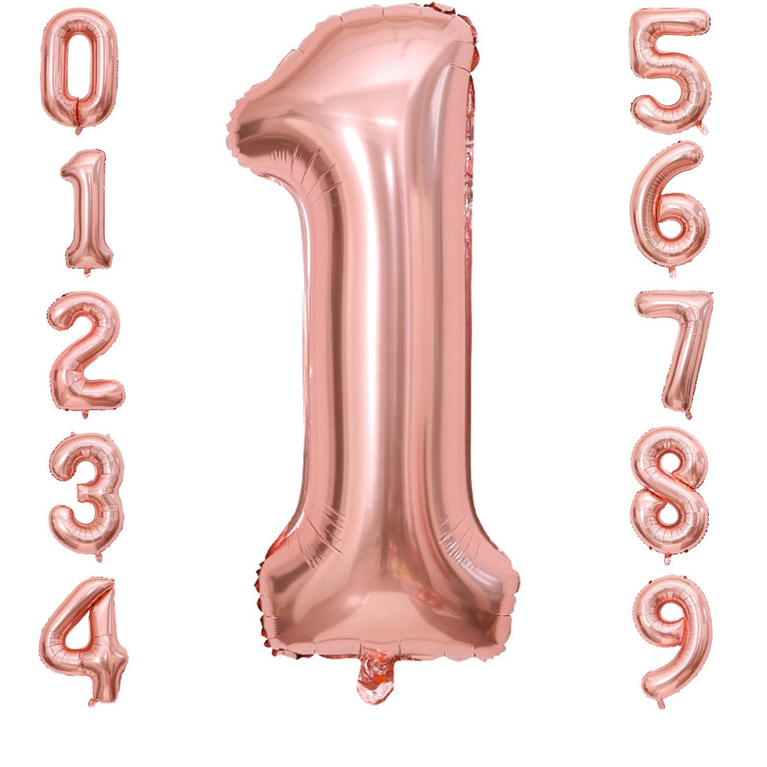 Number Balloon 1 Rose Gold, 40 Inch Balloons Birthday, Foil Balloon 1 Rose Gold Birthday Decoration, Helium Balloons Numbers for Children, Boys, Girls