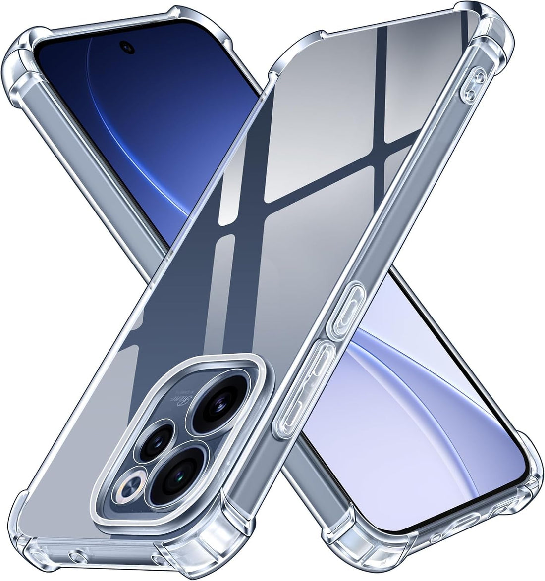 Case for Oppo Reno 15F - Crystal Clear Anti-Yellowing, Built-in Camera Protection and Reinforced Corners Shockproof Cover, Flexible TPU Cover, Scratch Resistant, Anti-Fingerprint
