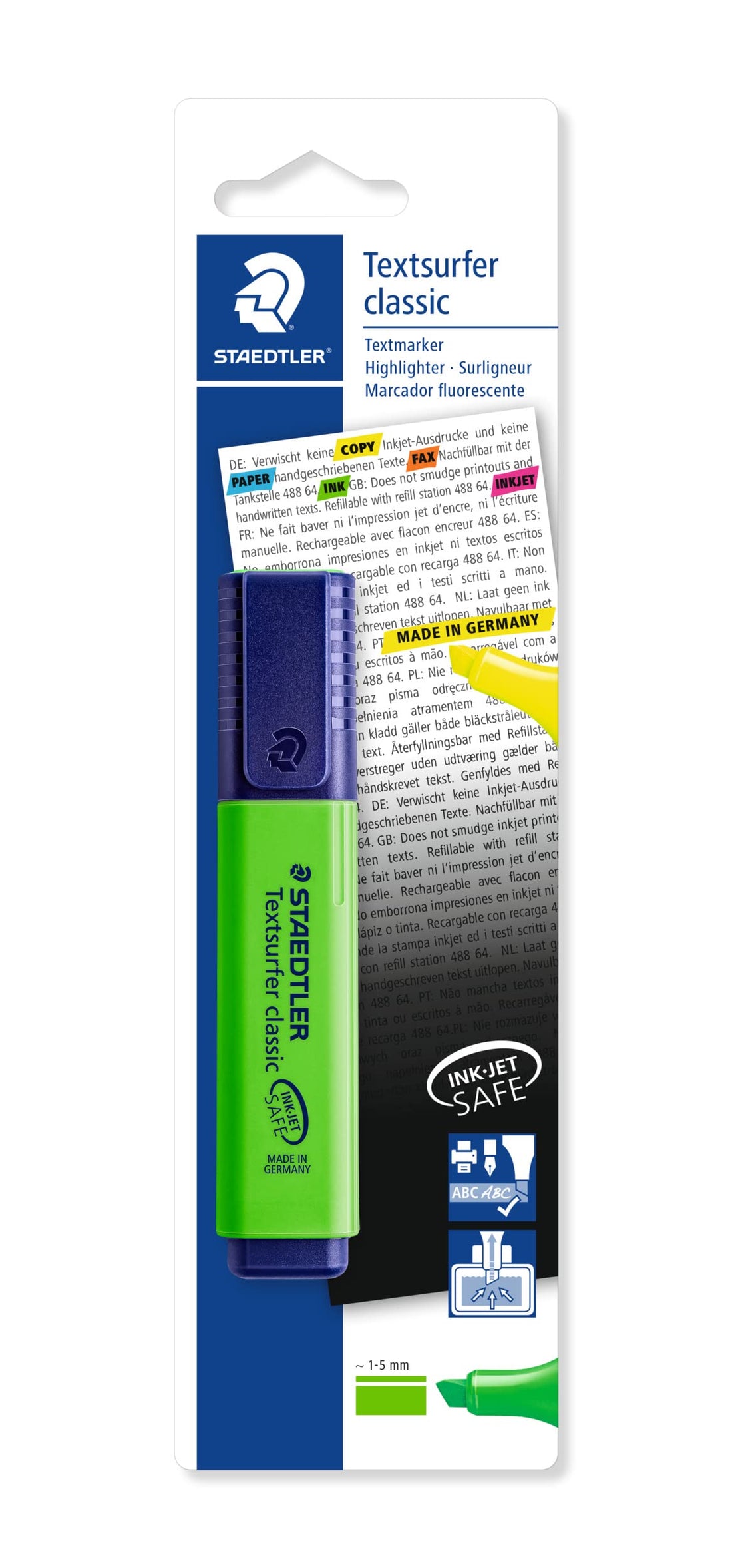 STAEDTLER Textsurfer Classic 364 Highlighter Chisel Tip 1 To 5 Mm Green