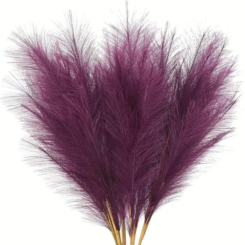 Luxury Mauve Faux Feather Bouquet Adds a Touch of Elegance and Elegance to Any Place - 5 Pieces