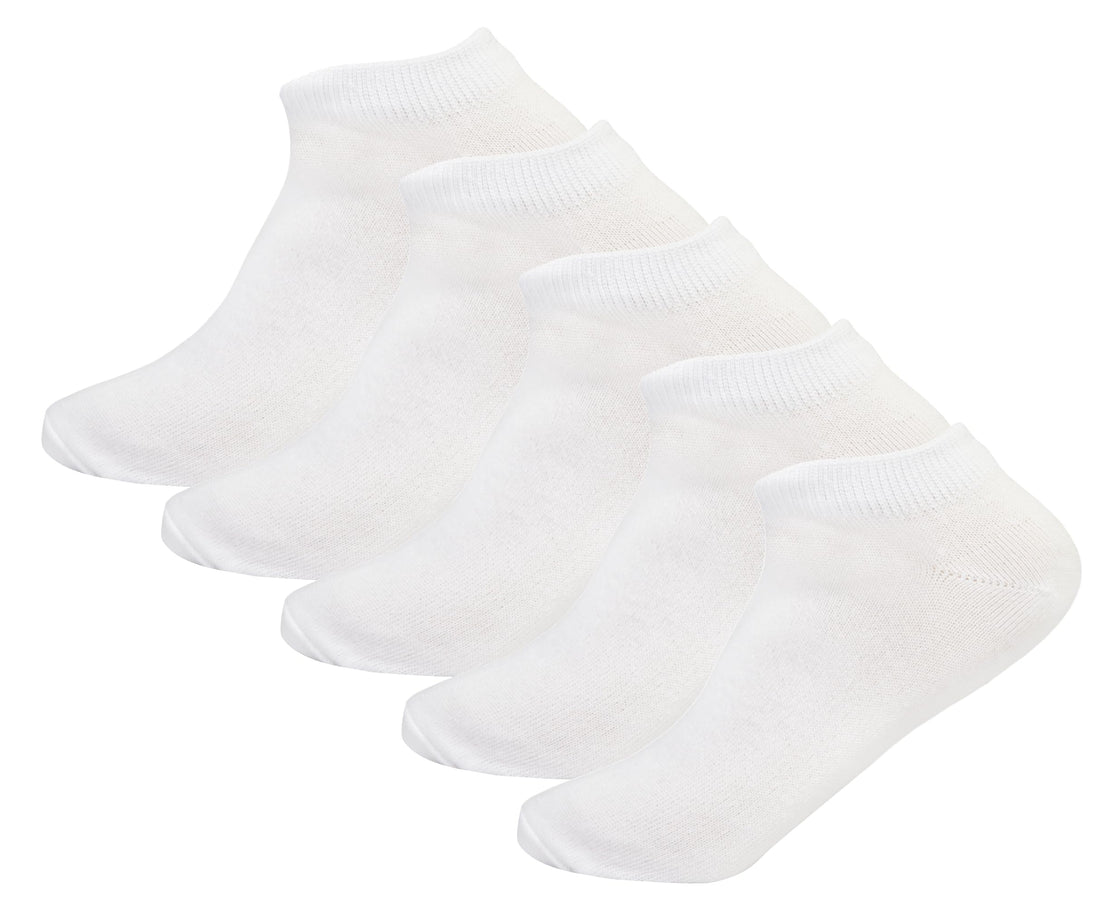 White Flower Unisex Set Of 5 Pieces Ankle Socks Socks (pack of 1)