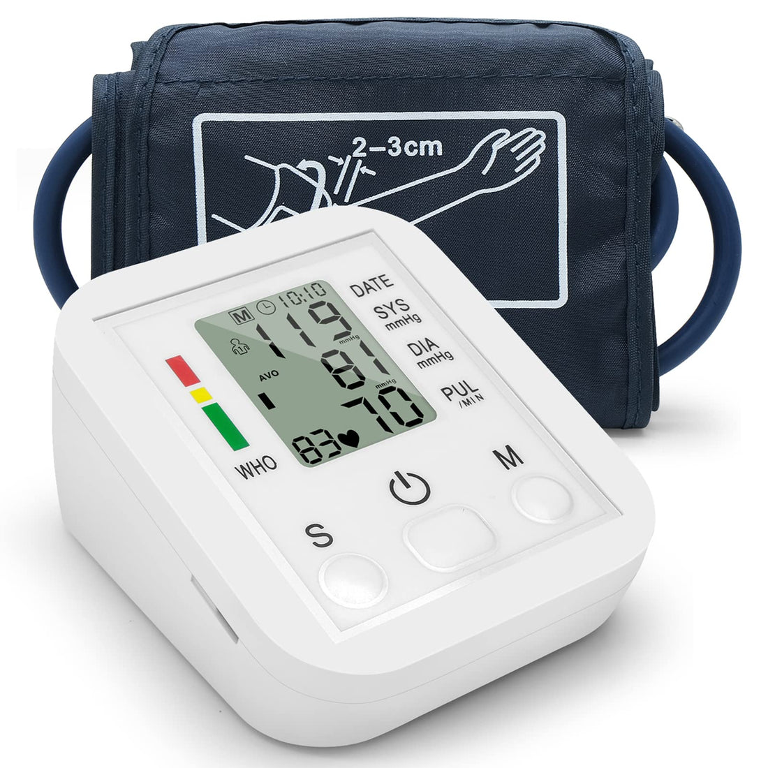 ShenShan Portable Electronic Blood Pressure Household Arm Band Type Sphygmomanometer with LCD Display Accurate Measurement