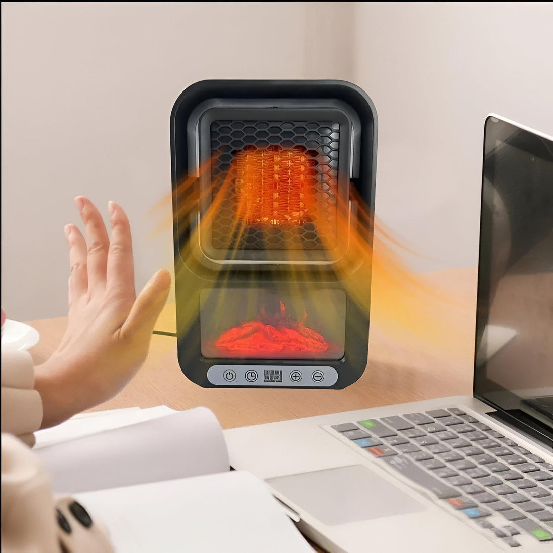 Space Saving Heater - 600W Fast Working Compact Portable Heating Fan, Lightweight Indoor Heating Equipment, Adjustable Options to Direct Warm Air Effectively