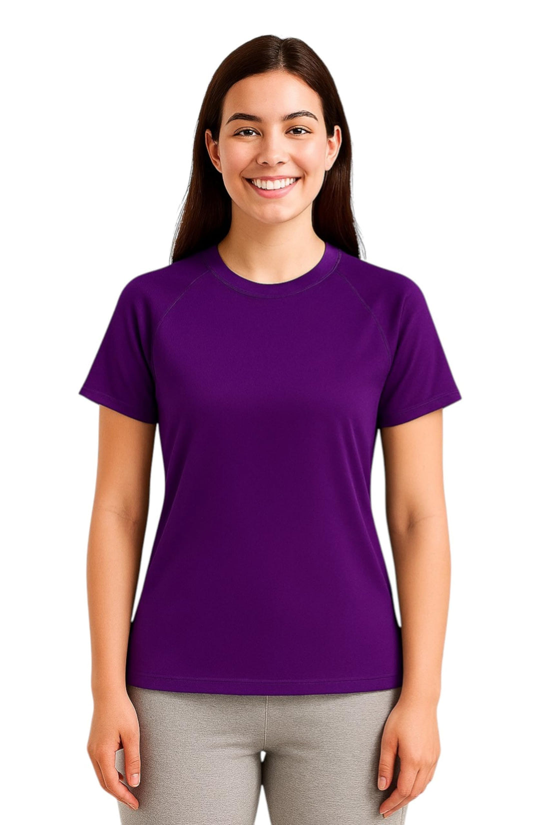 MIZA Women's Sports T Shirt Soft Elastic Material Workout Gym Fitness Fashion Summer Lightweight Girls Women
