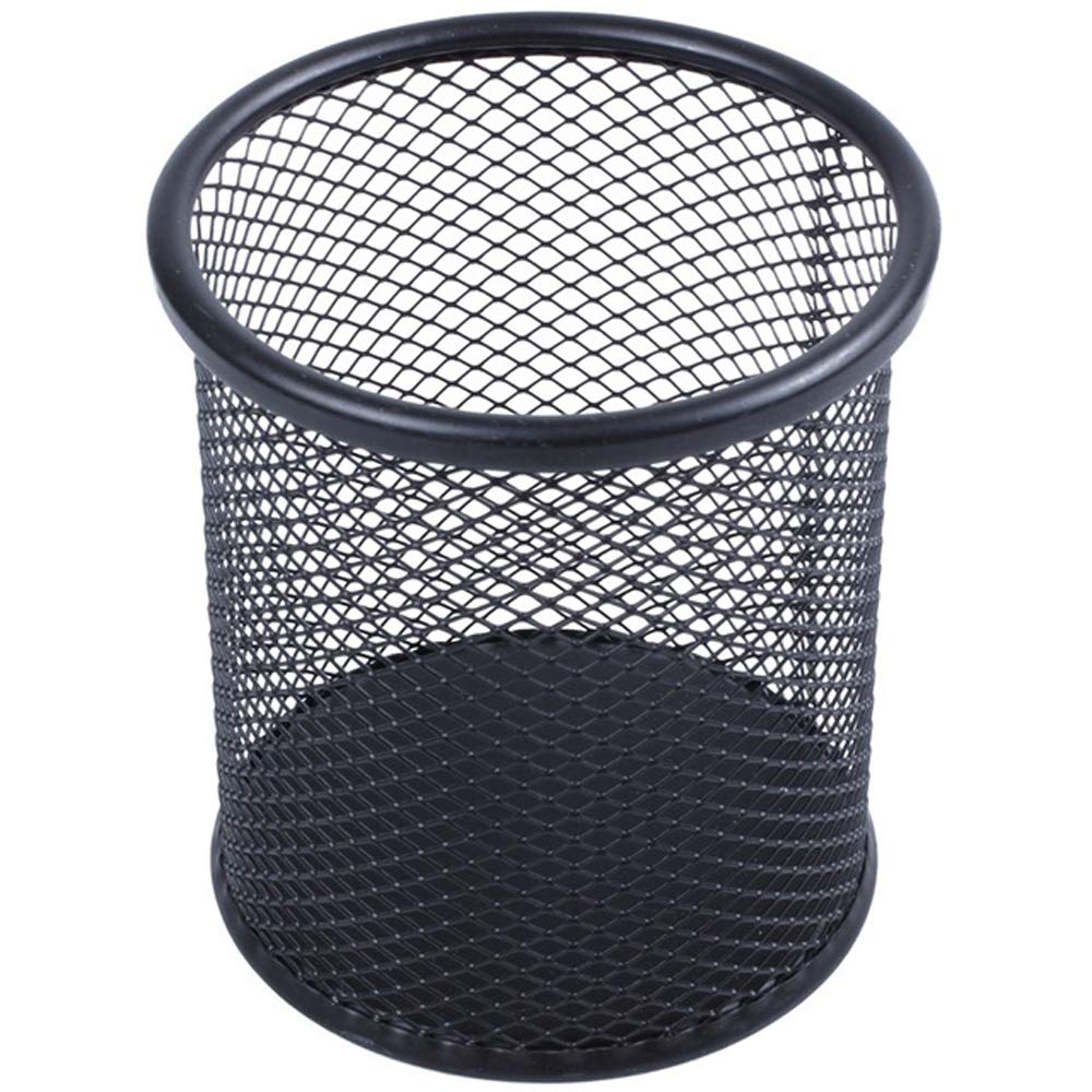 LAUER COSMETIC Nantu Mesh Pen Holder,Wire Metal Pencil Holder, for Desk Office Pen Organizer Black,Pen Cup Stationery Container Durable Pencil Case