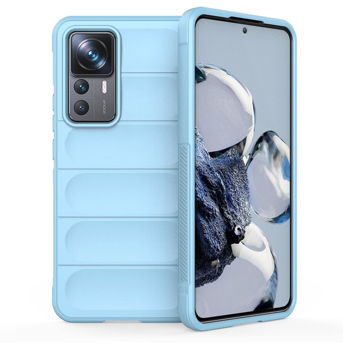FASCINATION phone case compatible with Mi 12T Mi 12T pro global Magic Shield TPU + Silicone Shockproof Phone Case For Mi 12T Mi 12T pro (sky blue)