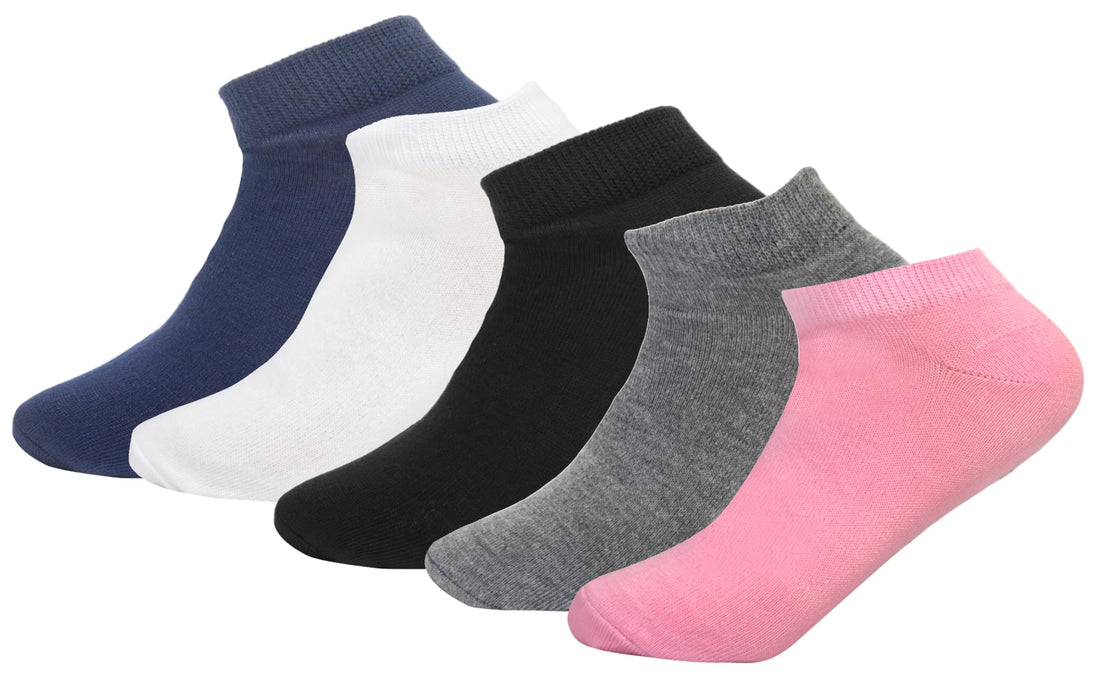 White Flower Girls Set Of 5 Pieces Ankle Socks Socks