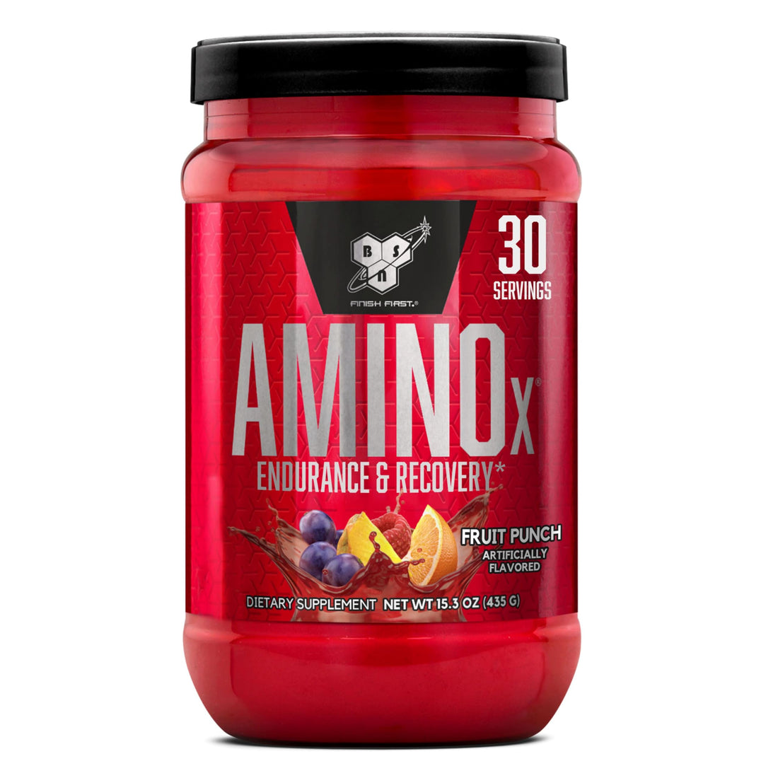 BSN Amino X Muscle Recovery & Endurance Powder with BCAAs, 10 Grams of Amino Acids, Keto Friendly, Caffeine Free, Flavor: Fruit Punch, 30 servings (Packaging may vary)