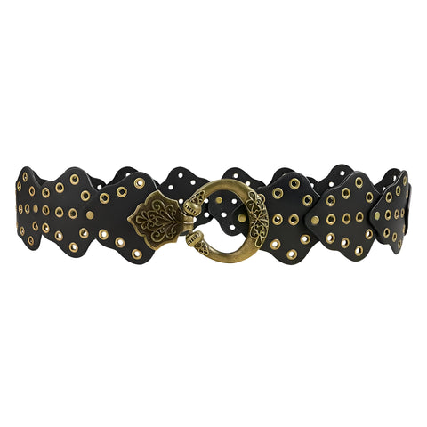 Classic Wide Belts - Durable wide leather belt for women, blending elegance and functionality with adjustable sizing for abayas and everyday fashion.